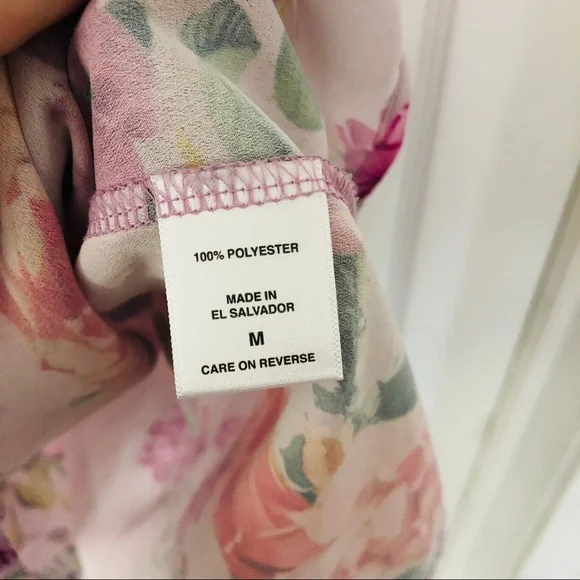 SWEET PEA purple colorful floral off the shoulder shirt Size medium - Picture 8 of 9